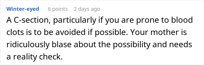 Woman Shares Her Delusional Parents Want Her To Have A C-Section So It Will Fit Their Plans Woman Shares Her Delusional Parents Want Her To Have A C-Section So It Will Fit Their Plans