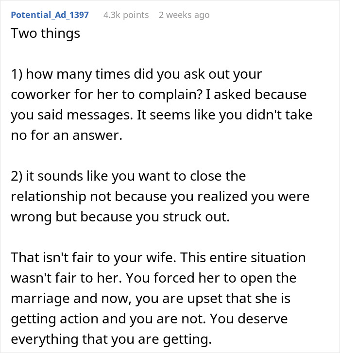 Man Wants An Open Marriage After 19 Years, Realizes His Mistake When He Sees Wife Thriving Man Wants An Open Marriage After 19 Years, Realizes His Mistake When He Sees Wife Thriving