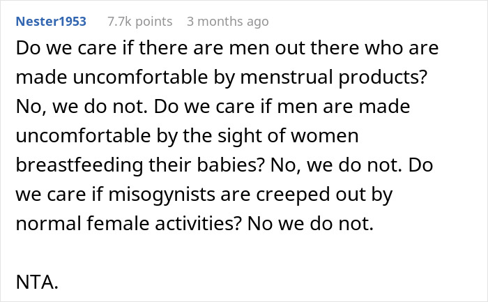 Woman Asks If It's Wrong To Leave Menstrual Pads Out Where A Male Guest Could See Them Woman Asks If It's Wrong To Leave Menstrual Pads Out Where A Male Guest Could See Them