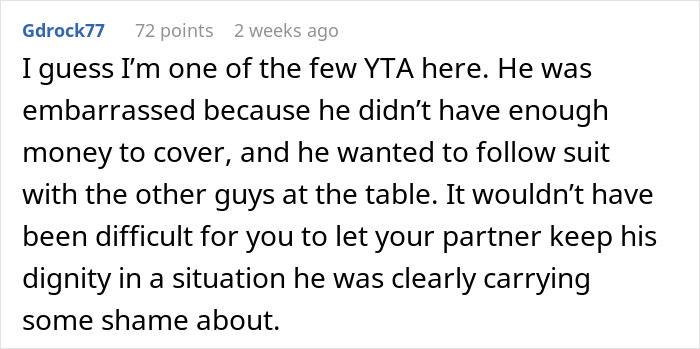 Woman Refuses To Let BF Pretend He Paid For Dinner To 'Save Face', Asks If She Was Wrong Woman Refuses To Let BF Pretend He Paid For Dinner To 'Save Face', Asks If She Was Wrong