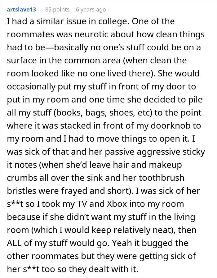 College Student Does Exactly As Told After Roommates Demand They Keep Their Stuff In Their Room