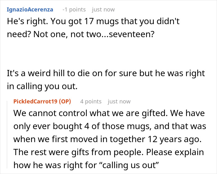 “You Clearly Wanted Them”: Family Gets Petty Revenge On Grumpy FIL By Gifting Him 17 Used Mugs “You Clearly Wanted Them”: Family Gets Petty Revenge On Grumpy FIL By Gifting Him 17 Used Mugs
