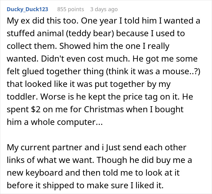 GF Is Very Disappointed By BF's Holiday Gift, Gets A Reality Check GF Is Very Disappointed By BF's Holiday Gift, Gets A Reality Check