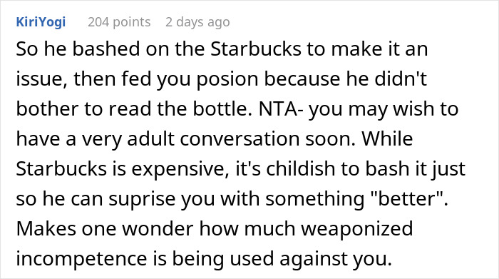 Husband Uses Essential Oil Instead Of Actual Peppermint In Wife’s Gift, She Has A Panic Attack Husband Uses Essential Oil Instead Of Actual Peppermint In Wife’s Gift, She Has A Panic Attack