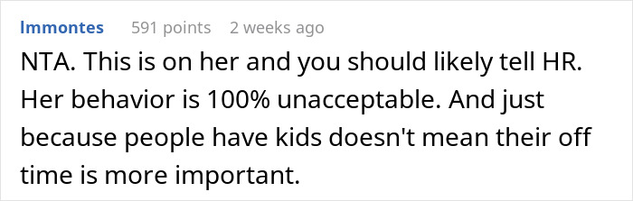 “She Lost It”: Person Refuses To Give Up Their Days Off Just Because They Don’t Have Kids