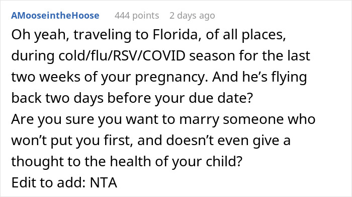 Heavily Pregnant Woman Wonders If She's A Jerk For Asking Her Fiancé To Spend Christmas With Her Heavily Pregnant Woman Wonders If She's A Jerk For Asking Her Fiancé To Spend Christmas With Her