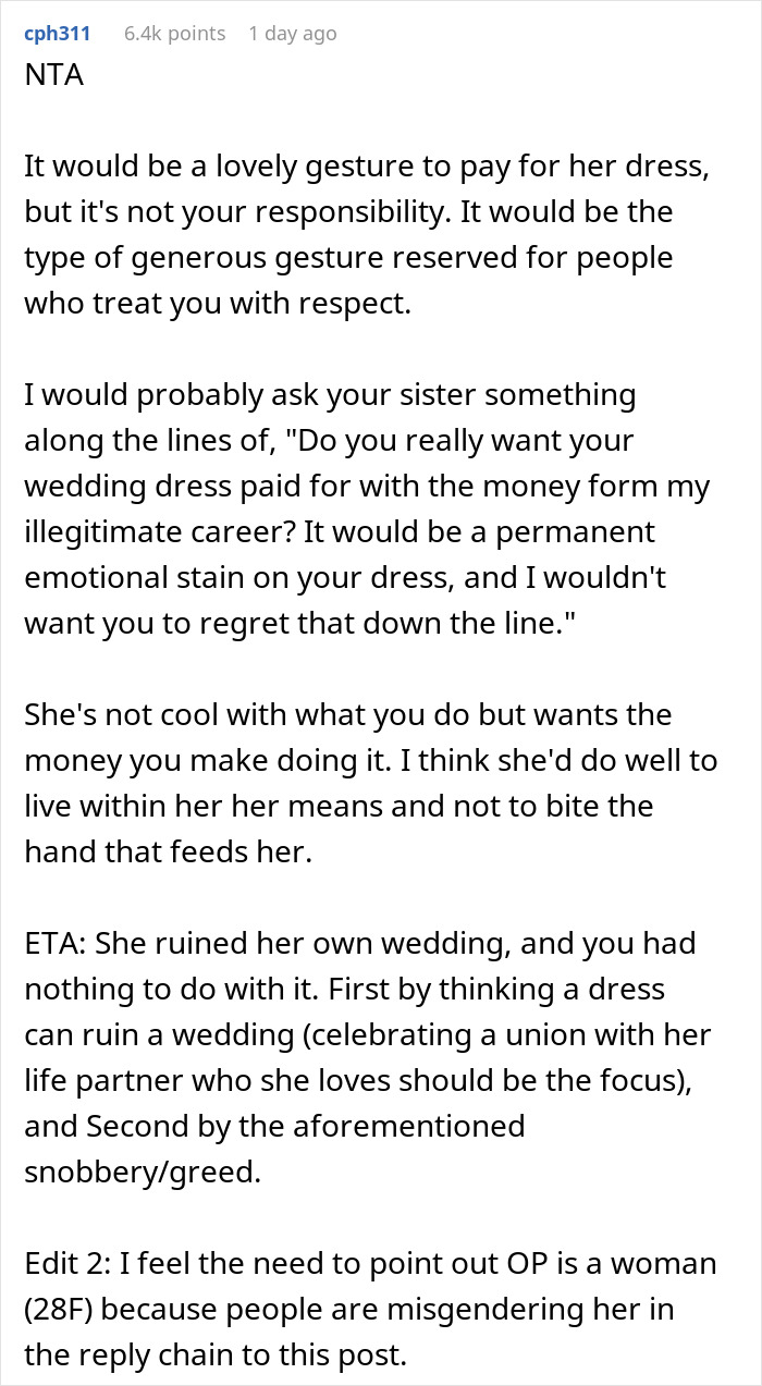Woman Makes Fun Of Sister’s Profession, Is Upset She Refuses To Give Her Money She Earned From It Woman Makes Fun Of Sister’s Profession, Is Upset She Refuses To Give Her Money She Earned From It