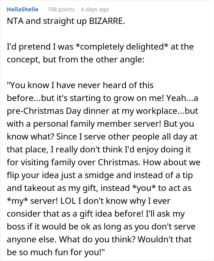 "You Are The Help": Woman Shares In-Laws Planned For Her To Serve Them During Christmas Dinner "You Are The Help": Woman Shares In-Laws Planned For Her To Serve Them During Christmas Dinner