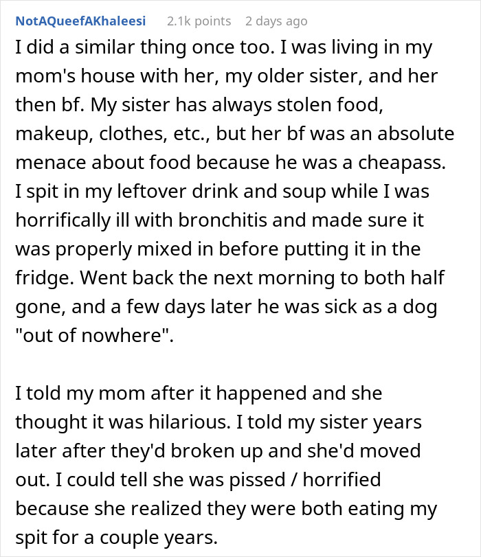 “She Looked Utterly Disgusted”: Thieving Roommate Learns Her Lesson “She Looked Utterly Disgusted”: Thieving Roommate Learns Her Lesson