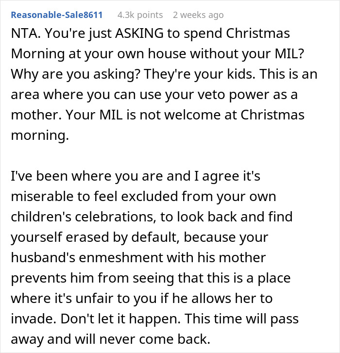 Overbearing MIL Made Whole Christmas About Herself Last Year And This Year Got Uninvited Overbearing MIL Made Whole Christmas About Herself Last Year And This Year Got Uninvited