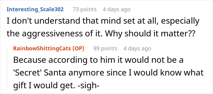 Woman Is Tired Of BIL Policing Secret Santa Exchange, Decides To 'Technically' Follow His Rules Woman Is Tired Of BIL Policing Secret Santa Exchange, Decides To 'Technically' Follow His Rules