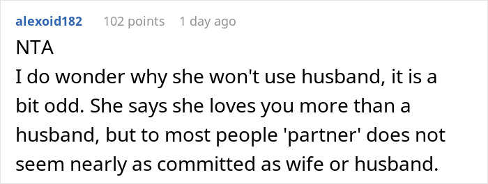 "[Am I The Jerk] For Wanting My Wife To Call Me 'Husband' Instead Of 'Partner'?"