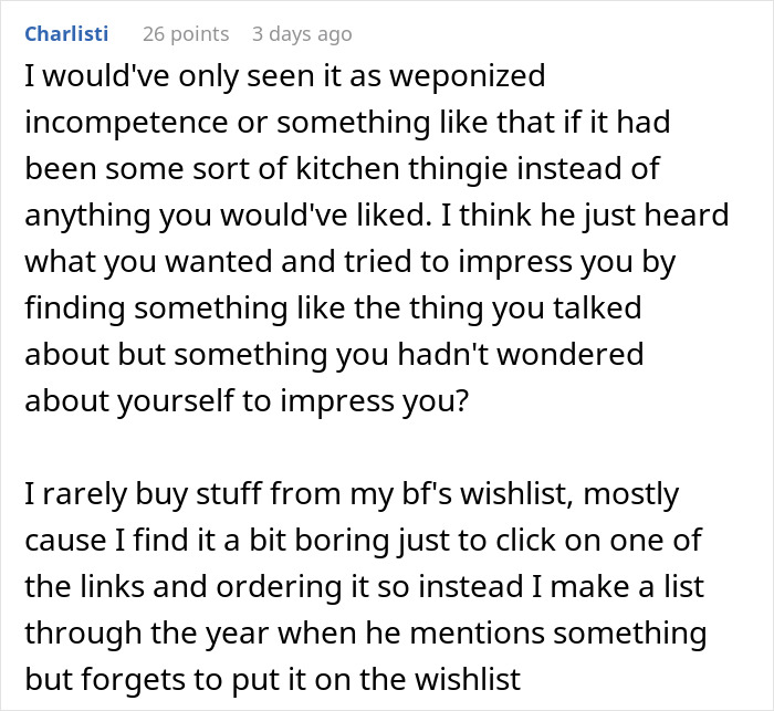 GF Is Very Disappointed By BF's Holiday Gift, Gets A Reality Check GF Is Very Disappointed By BF's Holiday Gift, Gets A Reality Check
