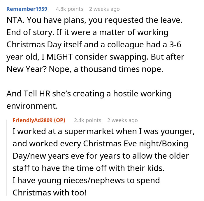 “She Lost It”: Person Refuses To Give Up Their Days Off Just Because They Don’t Have Kids