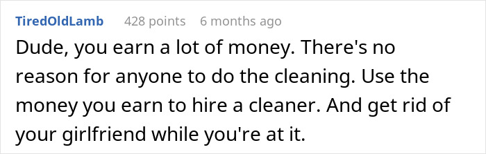 Man Balancing Long Hours and Bills Faces GF's "Equal" Chores Request, Turns To Internet For Advice