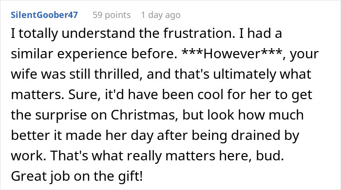 Husband Waits Years To Get Wife Special Gift, Learns The Surprise Has Been Ruined Husband Waits Years To Get Wife Special Gift, Learns The Surprise Has Been Ruined