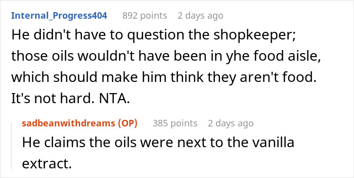 Husband Uses Essential Oil Instead Of Actual Peppermint In Wife’s Gift, She Has A Panic Attack