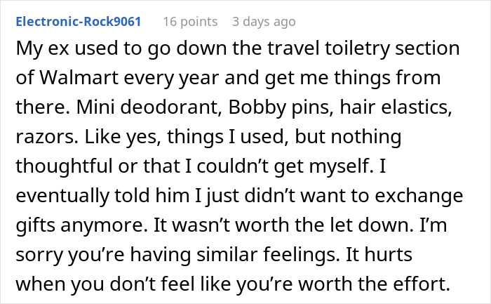 GF Is Very Disappointed By BF's Holiday Gift, Gets A Reality Check GF Is Very Disappointed By BF's Holiday Gift, Gets A Reality Check