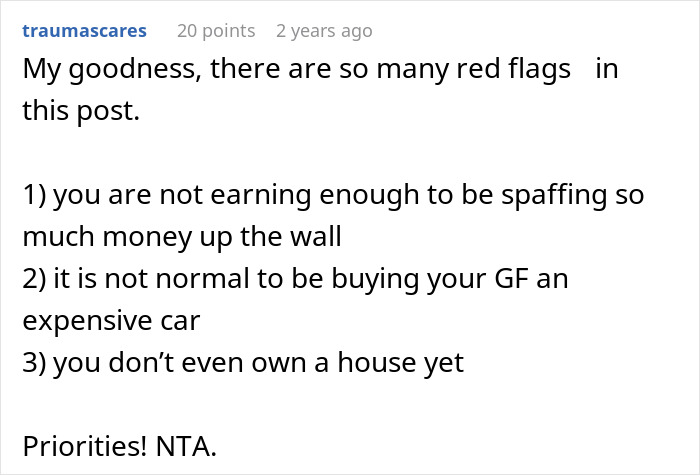 "I Was Being Cheap": GF Freaks Out After BF Refused To Buy Her A Tesla "I Was Being Cheap": GF Freaks Out After BF Refused To Buy Her A Tesla