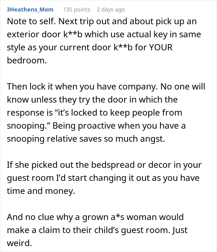 “It Is My Room”: Mom Refuses To Accept That Daughter’s Guest Room Is Not Just Hers “It Is My Room”: Mom Refuses To Accept That Daughter’s Guest Room Is Not Just Hers