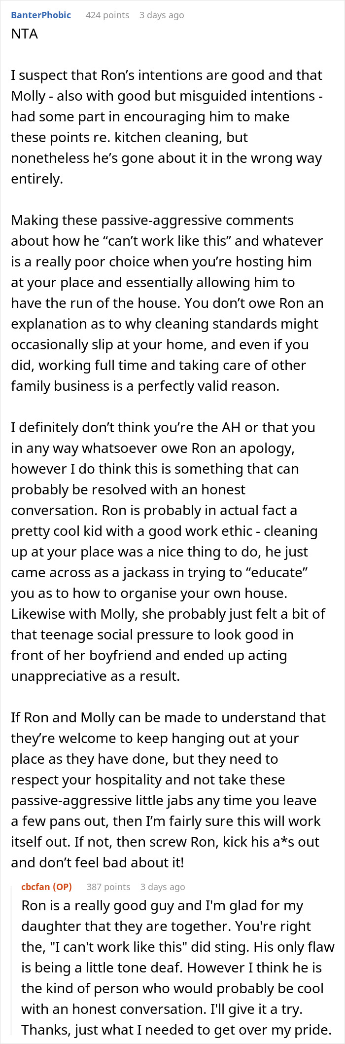 “Am I The Jerk For Telling My Daughter's Boyfriend To Go Home?” “Am I The Jerk For Telling My Daughter's Boyfriend To Go Home?”
