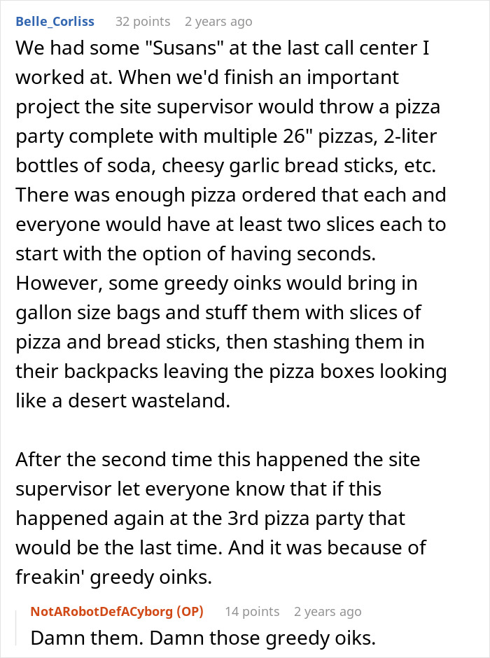 Woman, Notorious For Stealing Workers’ Snacks, Gets Brutally Shamed At Work Party Woman, Notorious For Stealing Workers’ Snacks, Gets Brutally Shamed At Work Party