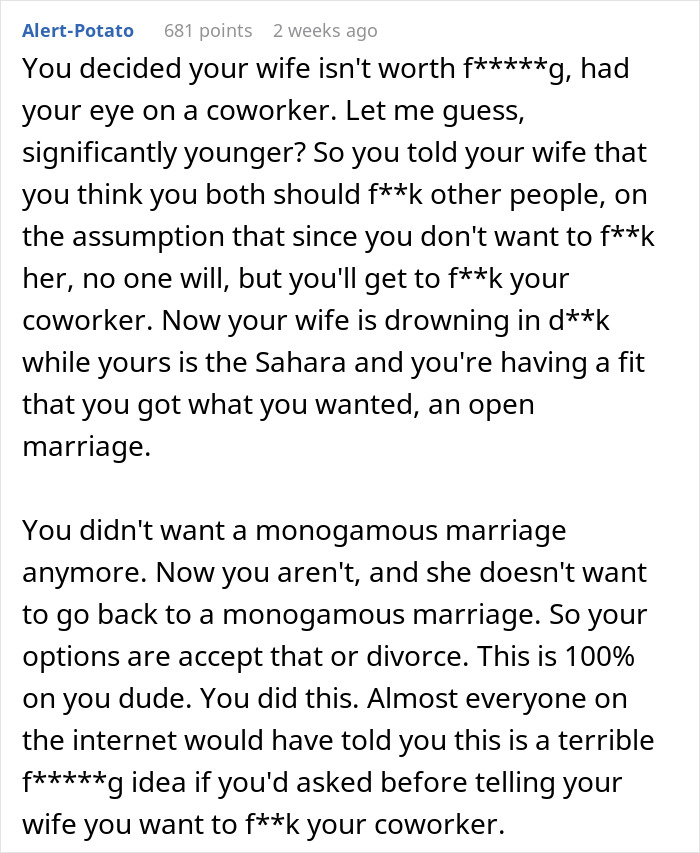 Man Wants An Open Marriage After 19 Years, Realizes His Mistake When He Sees Wife Thriving Man Wants An Open Marriage After 19 Years, Realizes His Mistake When He Sees Wife Thriving
