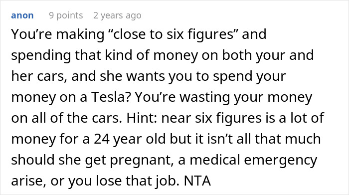 "I Was Being Cheap": GF Freaks Out After BF Refused To Buy Her A Tesla "I Was Being Cheap": GF Freaks Out After BF Refused To Buy Her A Tesla