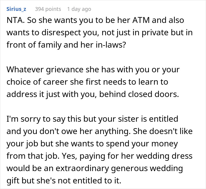 Woman Makes Fun Of Sister’s Profession, Is Upset She Refuses To Give Her Money She Earned From It Woman Makes Fun Of Sister’s Profession, Is Upset She Refuses To Give Her Money She Earned From It