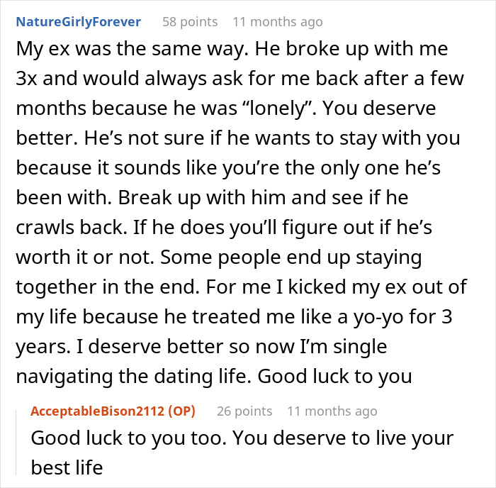 Girlfriend Doesn’t Want To Wait After Man Asks To Take A Year-Long ‘Break’ From Their Relationship
