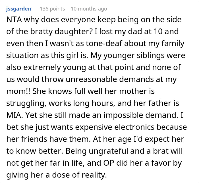 16 Y.O. In Tears After Single Mom Gets Her The Wrong Christmas Gift, Adds Insult To Injury 16 Y.O. In Tears After Single Mom Gets Her The Wrong Christmas Gift, Adds Insult To Injury