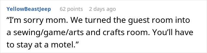 “It Is My Room”: Mom Refuses To Accept That Daughter’s Guest Room Is Not Just Hers “It Is My Room”: Mom Refuses To Accept That Daughter’s Guest Room Is Not Just Hers