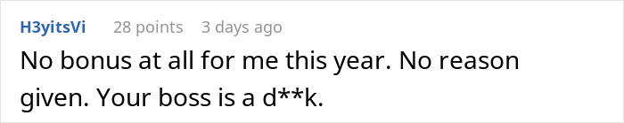 Tone-Deaf Boss Complains About His Holiday Bonus To An Employee Who Got 50 Times Less Tone-Deaf Boss Complains About His Holiday Bonus To An Employee Who Got 50 Times Less