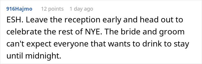 “Am I The Jerk For Last Minute Declining To Go To A Friend’s Dry Wedding On New Year’s Eve?” “Am I The Jerk For Last Minute Declining To Go To A Friend’s Dry Wedding On New Year’s Eve?”