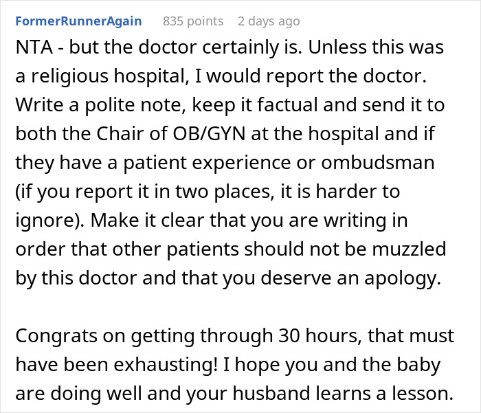 Husband Thinks Wife Should Apologize To Her Doctor For Cursing At Him While Giving Birth