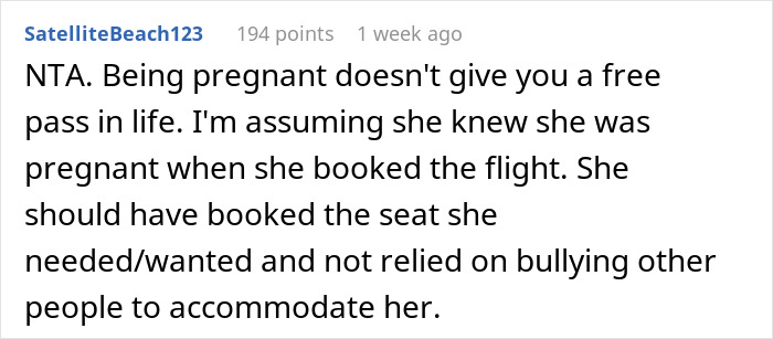 Flight Attendants Refuse To Mediate When Pregnant Woman Demands To Swap Seats, Man Says He Needs It 