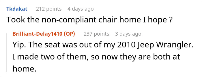 Teacher Makes A DIY Chair From A Car Seat But Principal Replaces It With A Cheap One, Regrets It Teacher Makes A DIY Chair From A Car Seat But Principal Replaces It With A Cheap One, Regrets It