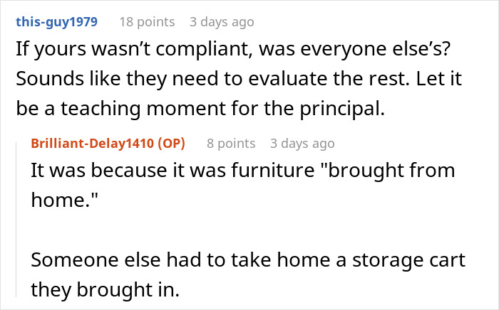 Teacher Makes A DIY Chair From A Car Seat But Principal Replaces It With A Cheap One, Regrets It Teacher Makes A DIY Chair From A Car Seat But Principal Replaces It With A Cheap One, Regrets It