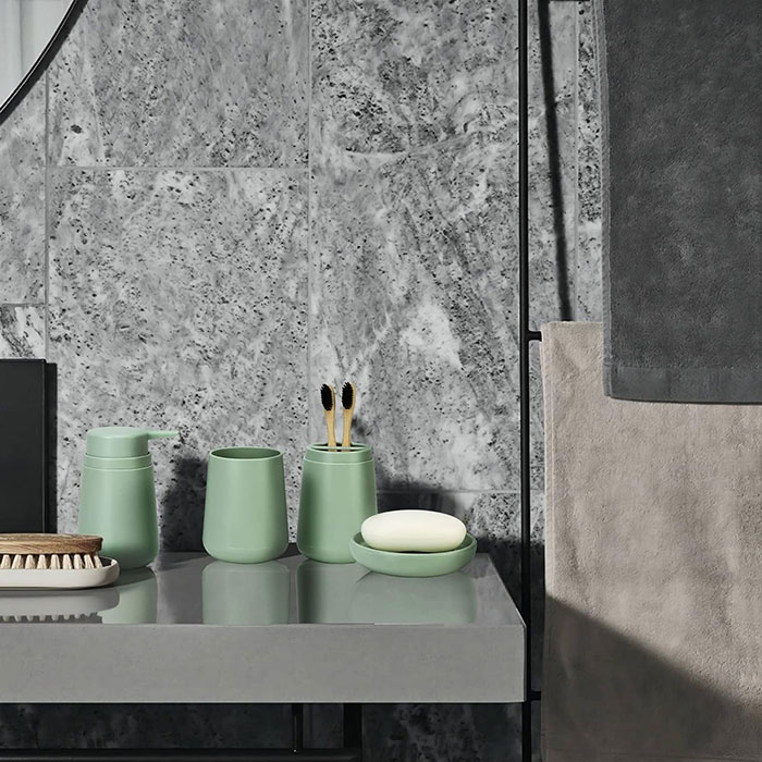 Green Ash colored bathroom containers Green Ash colored bathroom containers