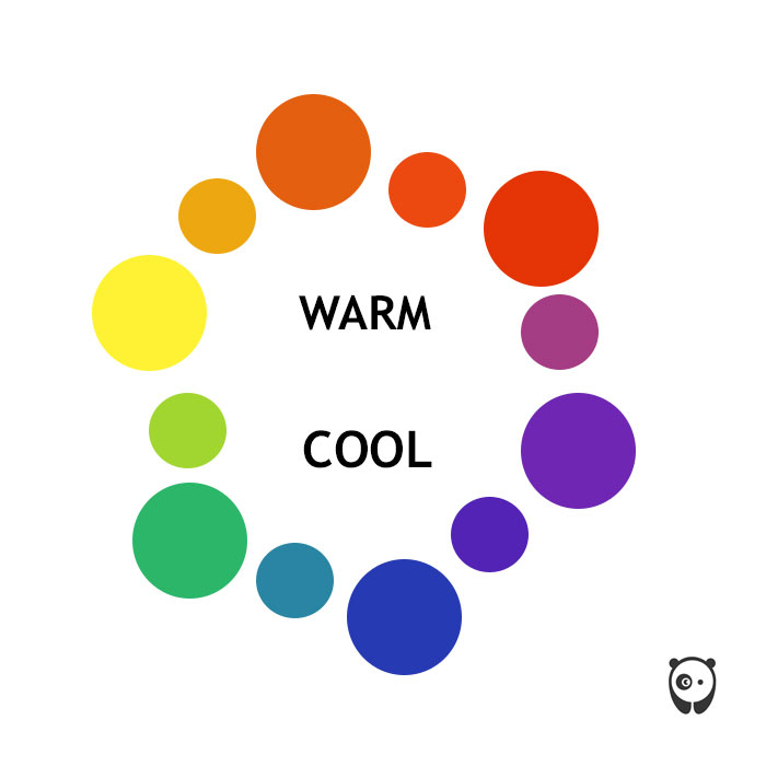 Warm and cool color chart