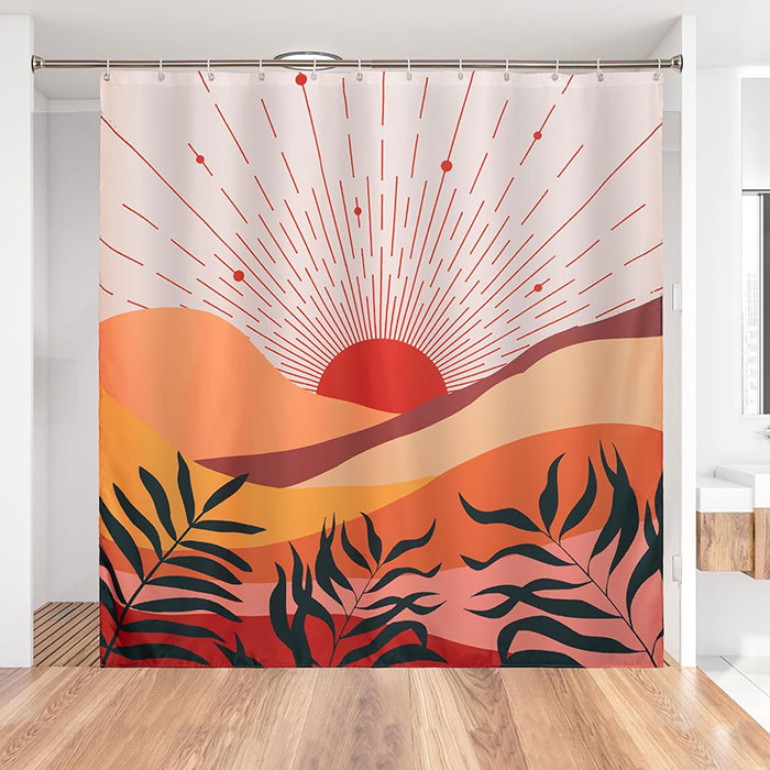 Colorful shower curtain 