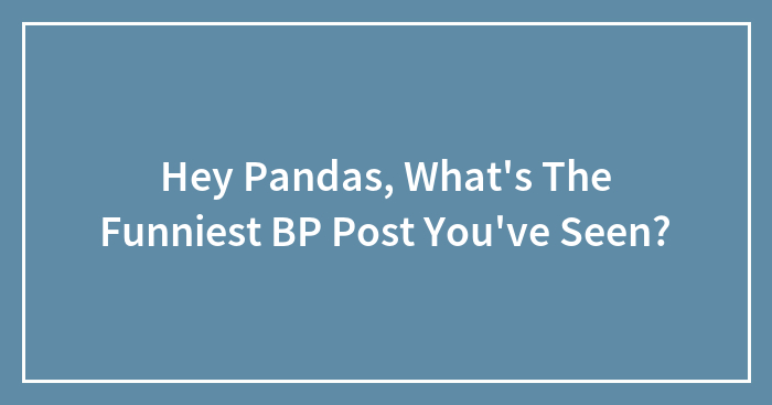 Hey Pandas, What’s The Funniest BP Post You’ve Seen?