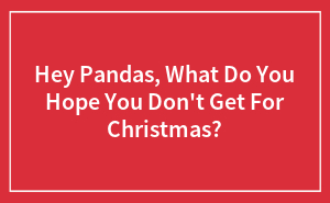 Hey Pandas, What Do You Hope You Don't Get For Christmas?