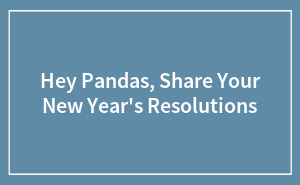 Hey Pandas, Share Your New Year's Resolutions (Closed)