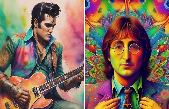 I Created Images Of The Most Famous Musicians Using AI And Different Art Styles (14 Pics)