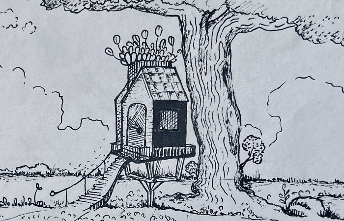 10 “Imaginary” Hand Drawings Of Spring With Black Gel Pens