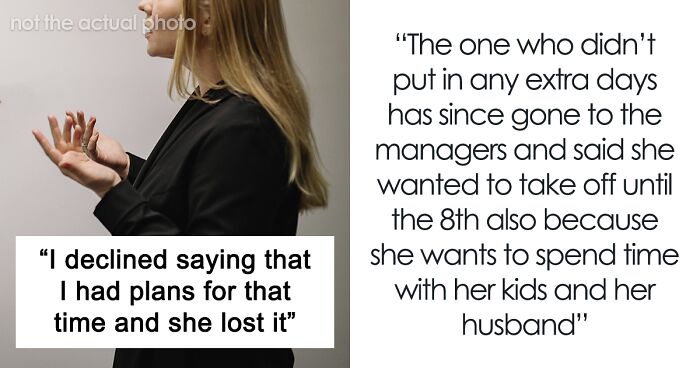 “She Lost It”: Person Refuses To Give Up Their Days Off Just Because They Don’t Have Kids