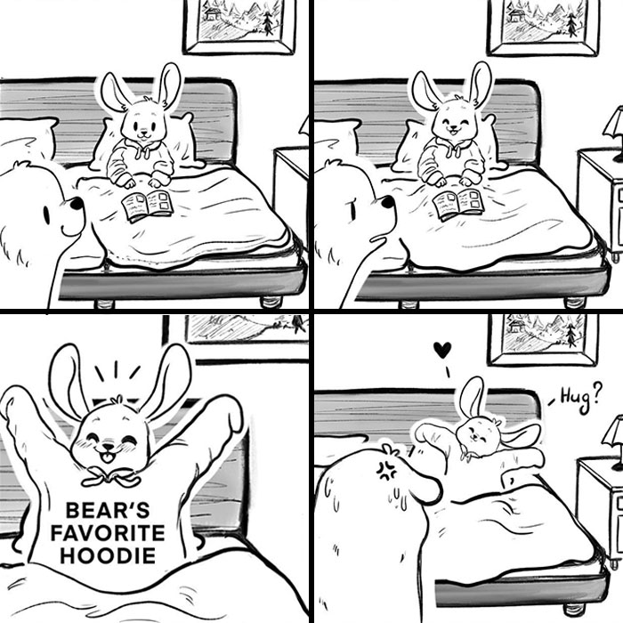 Artist Creates Wholesome Comics Featuring A Bunny And Bear Couple (29 New Pics)