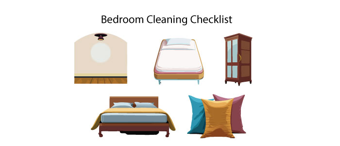 Bedroom cleaning checklist
