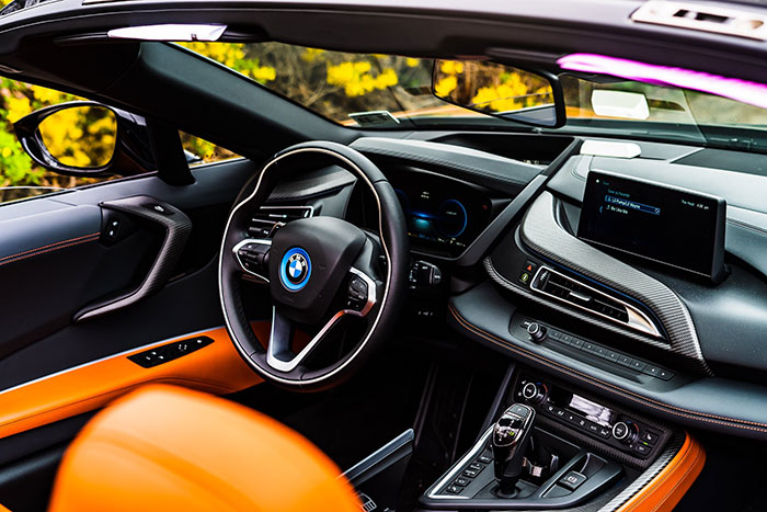 Black and Orange Car Interior